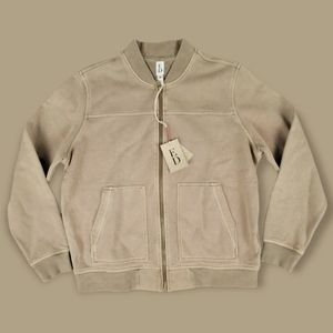 Ed by Ellen Degeneres Womens Large Sandstone Utility Knit Bomber Jacket